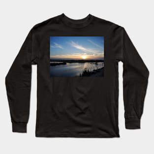 Breathtaking sunset in Danube Delta, Romania, in a summer day Long Sleeve T-Shirt